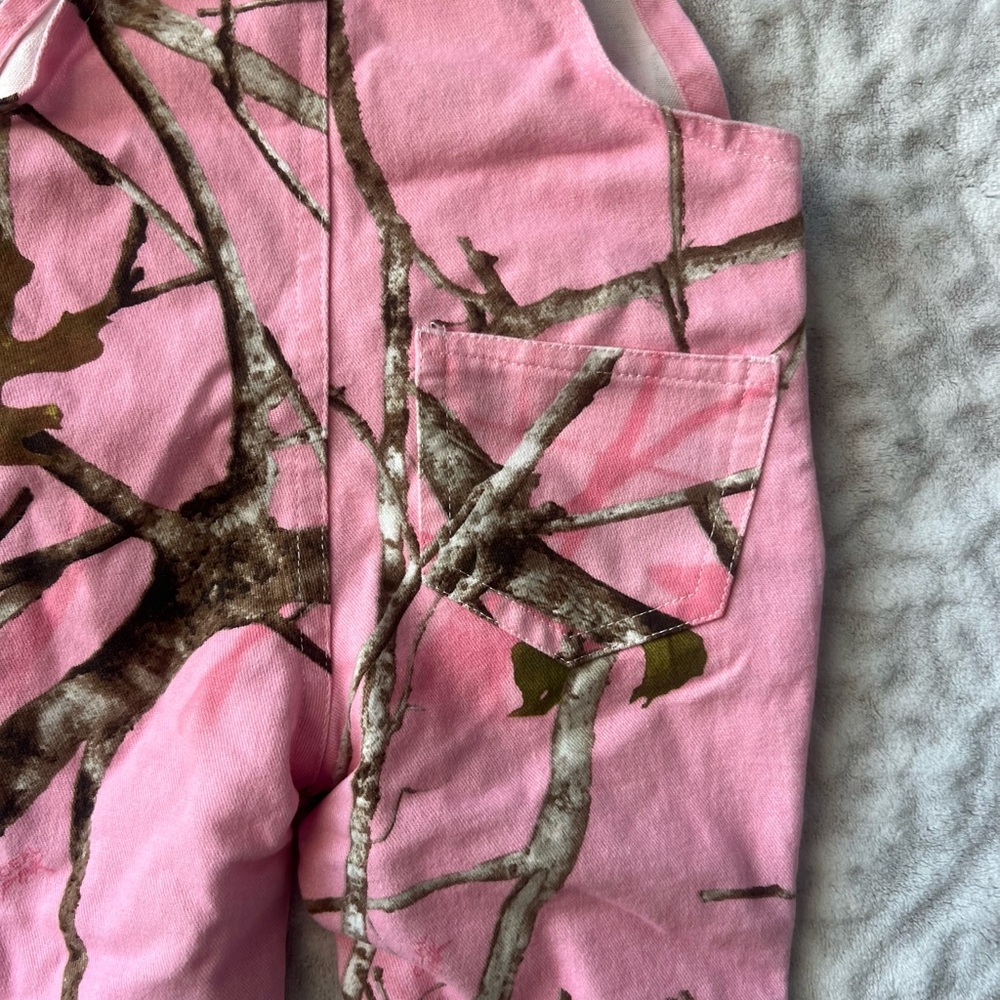 Cabela’s Pink Camouflage Baby Overalls | Size 3M - Picture 6 of 7